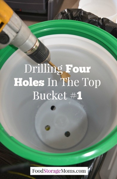 Drilling Four Holes In Bucket