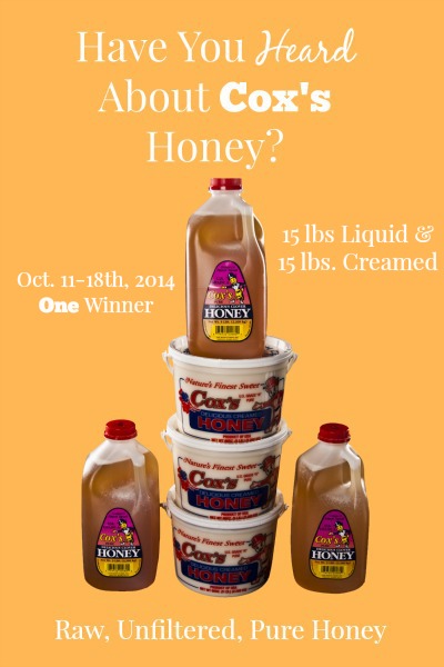 Coxs Honey-Shelley Idaho-Giveaway-raw, unfiltered, pure honey | via.www.foodstoragemoms.com