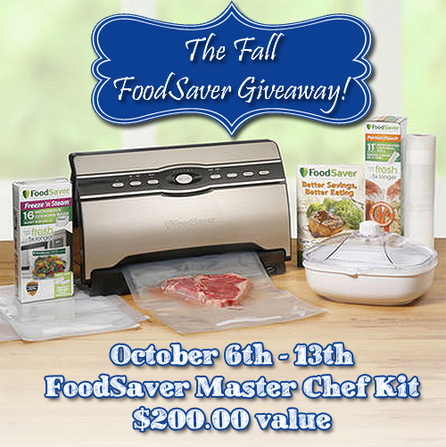 FoodSaver Group Giveaway | via www.foodstoragemoms.com