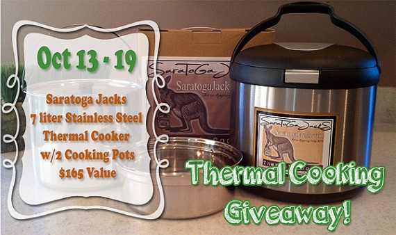 Thermal Cooker Giveaway Oct. 13th-19th, 2014 cooks like a slow cooker |via www.foodstoragemoms.com
