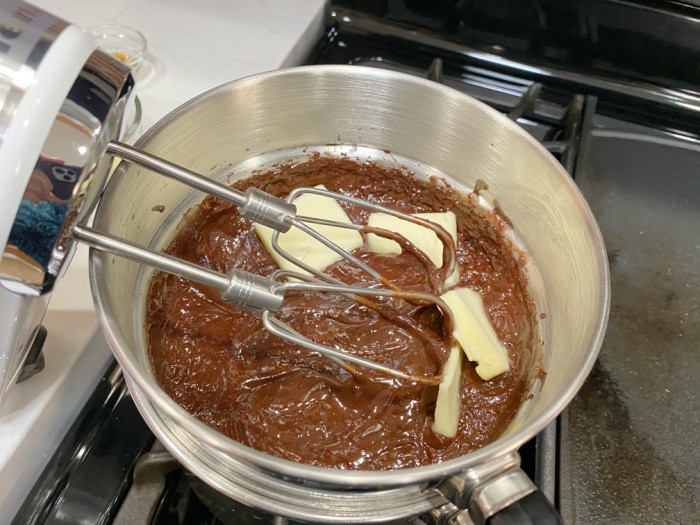 Chocolate Truffles Add Butter Pieces