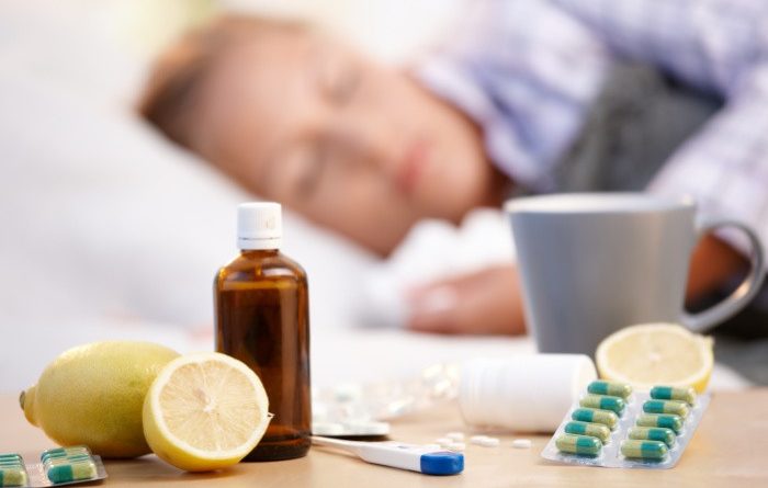 Woman with Influenza