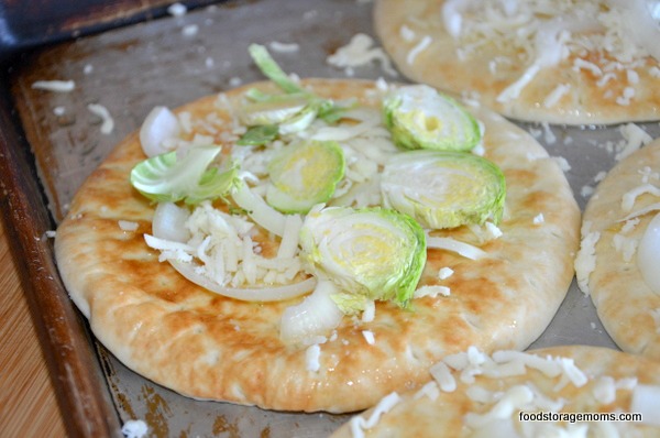 Brussels Sprouts Pita Pizza