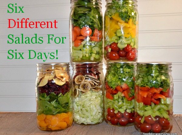 Six Different Salads For 6 Days