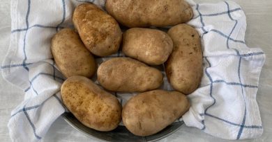 Potatoes in Galvanized Pan