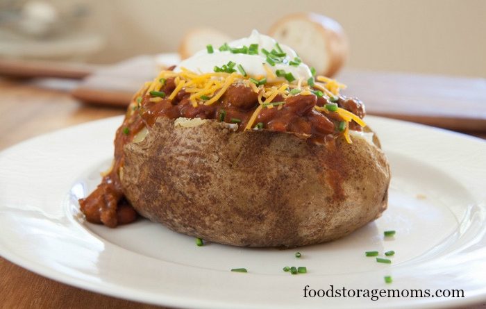 What You Need To Make A Baked Potato Party by FoodStorageMoms.com