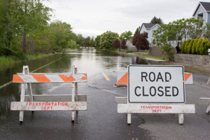 Flooding Street Closed