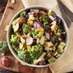 fresh broccoli salad in a bowl ready be served