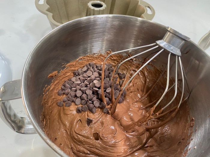 Add the chocolate chips