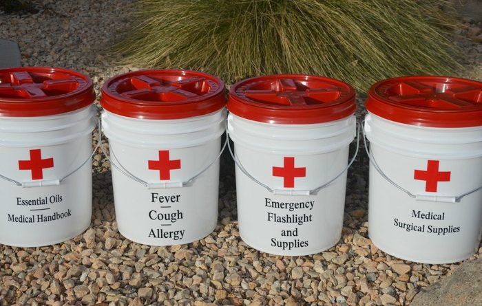 DIY Dollar Store First Aid Kit Buckets