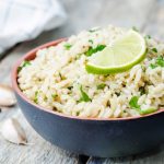 Rice with Garlic in a Bowl