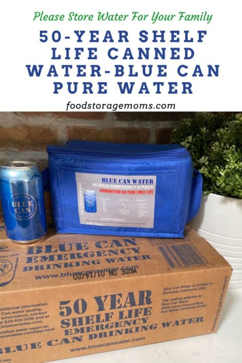 50-Year Shelf Life Canned Water-Blue Can Pure Water