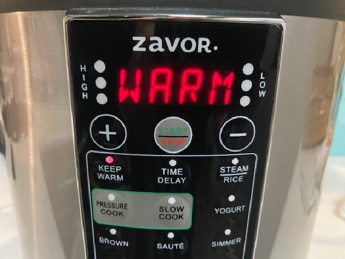 Pressure Cooker Says Warm 