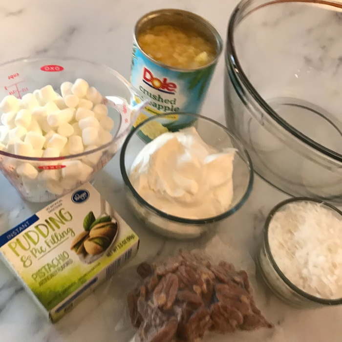 Watergate Ingredients Ready To Make The Salad