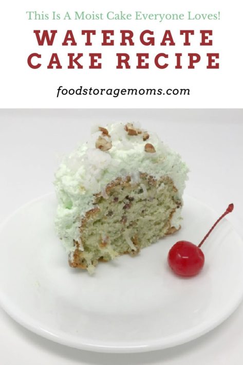 Watergate Cake on a Plate