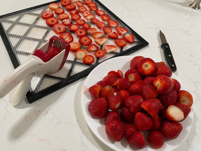 Slicing Strawberries