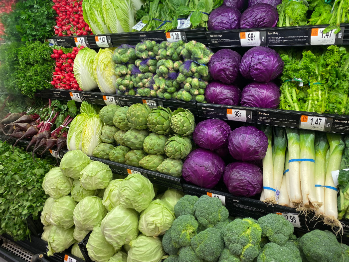 Vegetables on sale