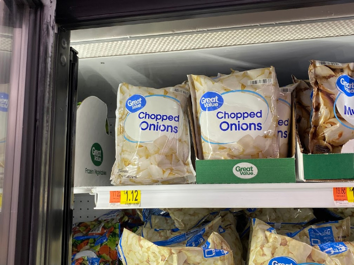 Frozen onions on sale