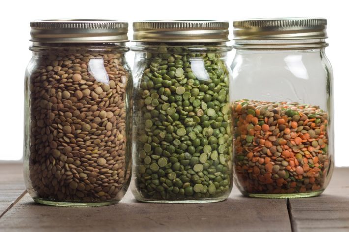 Lentils in Jars