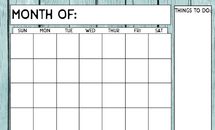 Free Printable Calendar