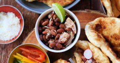 Chalupas ready to serve on a plate