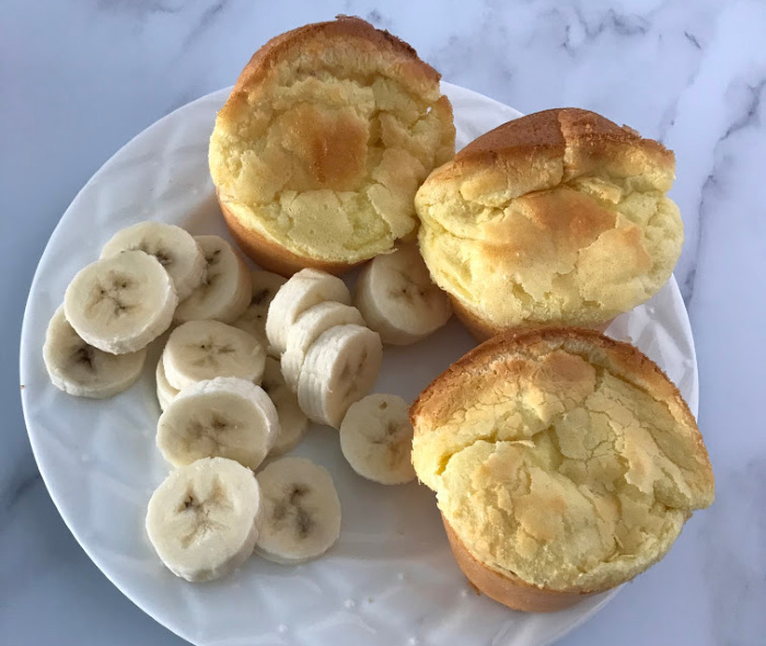 Serving Popeye Pancakes With Bananas