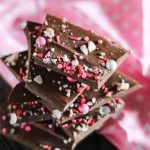 Chocolate Bark Chunks On Pink Napkin