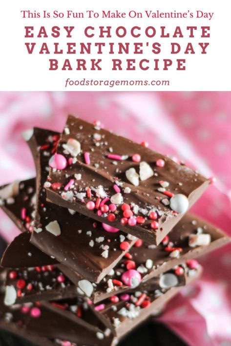 Easy Chocolate Valentine's Day Bark Recipe
