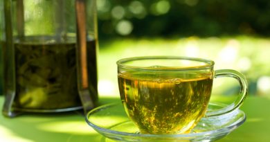 Green Tea Steeping in a cup ready to drink