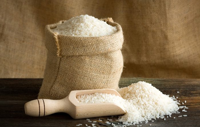 Rice Uncooked In A Bag