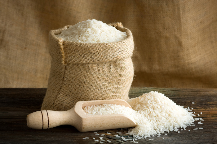 Rice Uncooked In A Bag