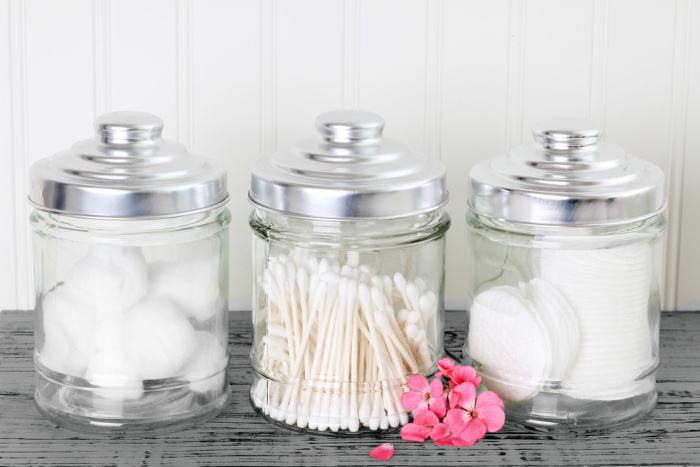 Cotton Ball in Jars