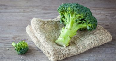 Broccoli on a cloth