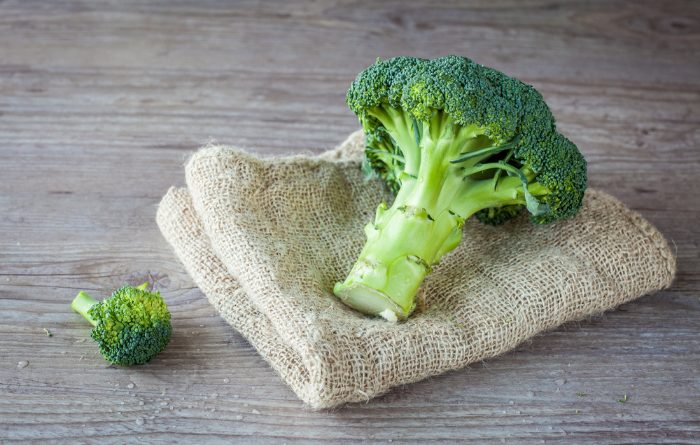 Broccoli on a cloth