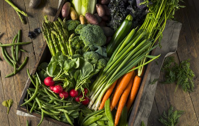 Vegetables on wood