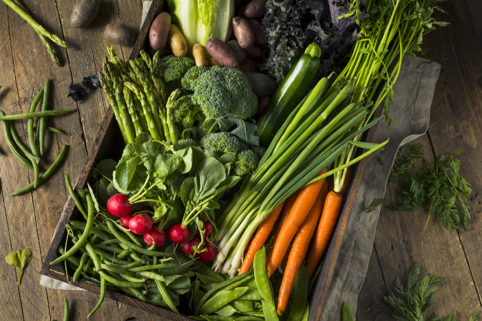 Vegetables on wood