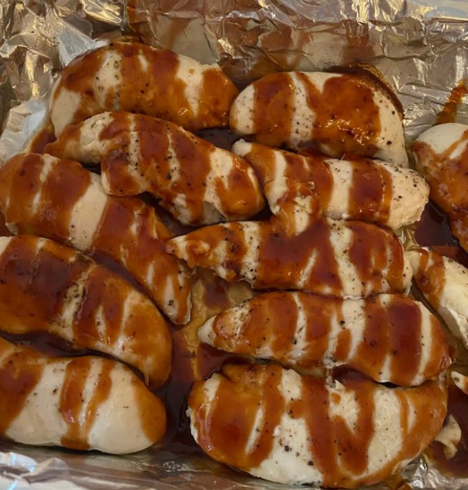 Chicken Tenderloins With BBQ Sauce
