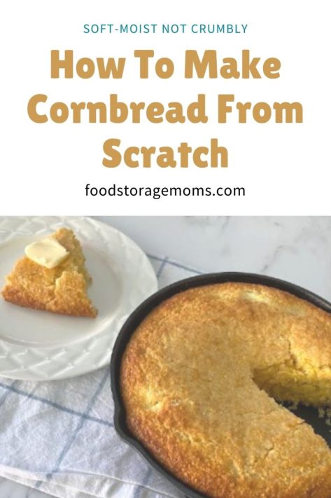 Cornbread ready to eat with butter.