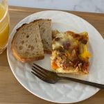 Overnight HawaiiReady to eat on a white plate