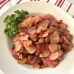 Sautéed Radishes on a white plate