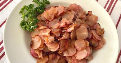 Sautéed Radishes on a white plate