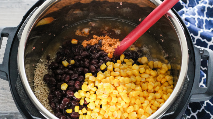 Instant Pot Beef and Bean Taco Bowls 