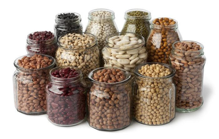 Beans in jars