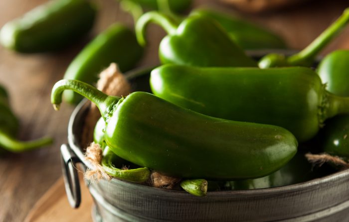Jalapeños in a bucket