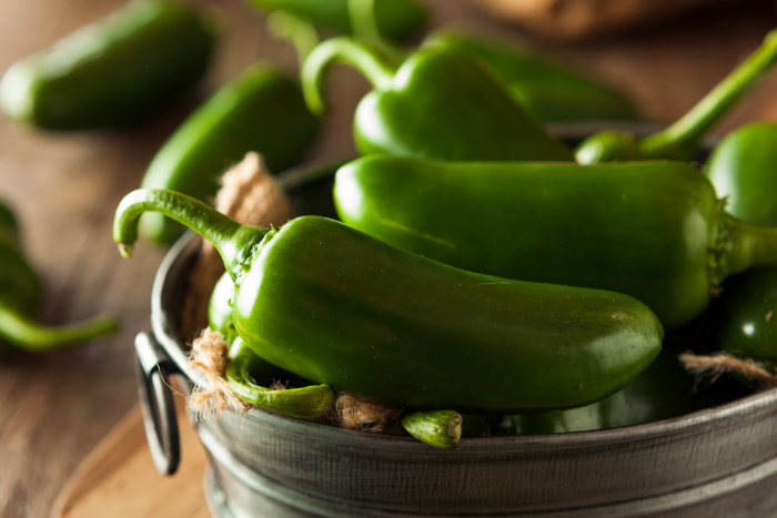 Jalapeños in a bucket