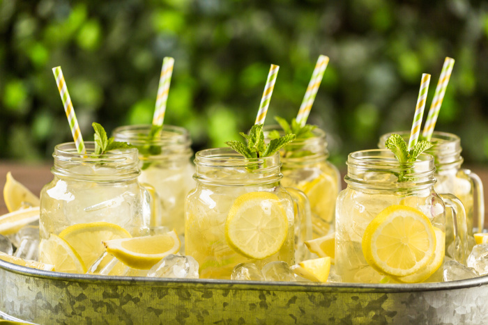 Lemonade in Mason Jars