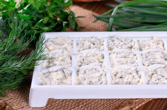 Freeze Herbs In Butter