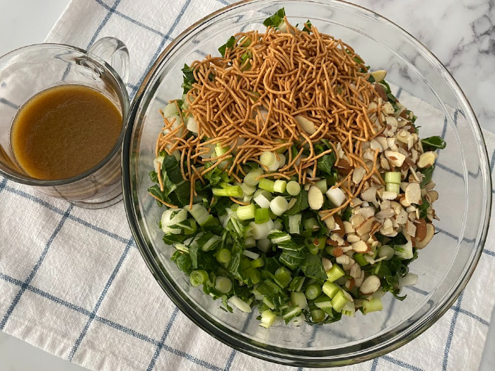 Bok Choy Salad Ready To Mix Together