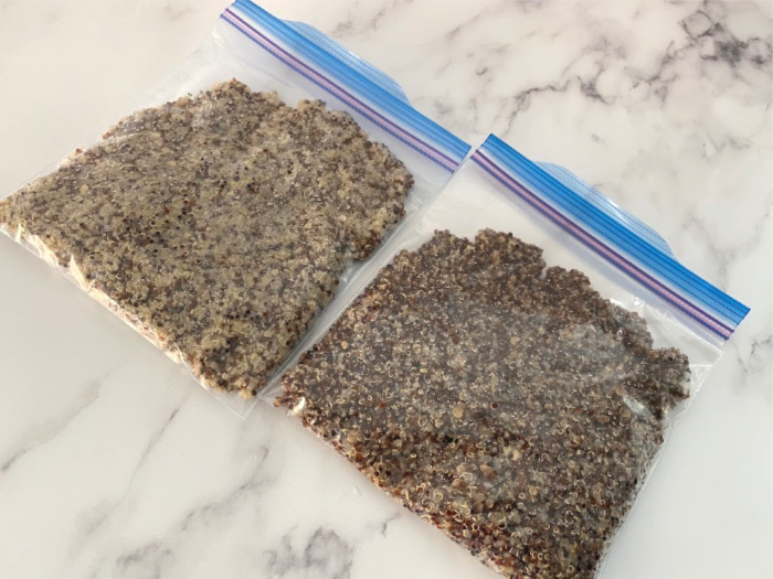 Freezing Quinoa in Bags