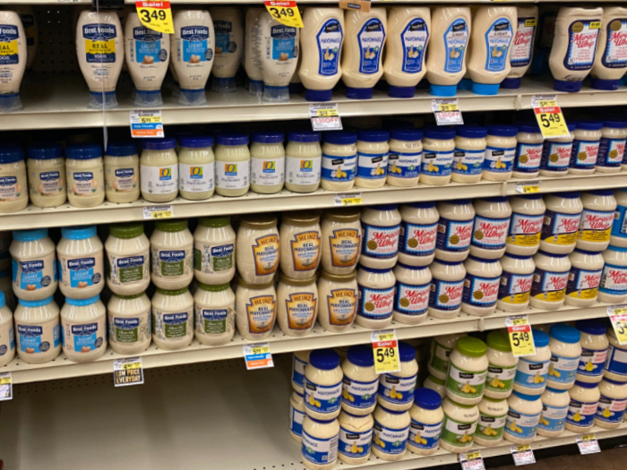 Mayonnaise on Shelves